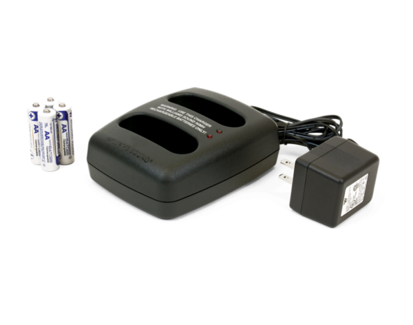 BAT KT6 3-VOLT, DUAL DROP-IN CHARGER KIT WITH (1) CHG 3502 DUAL-BAY CHARGER AND (2) AA BAT 026-2 BATTERIES.